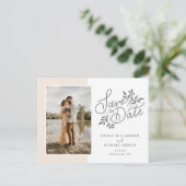 Het huwelijk bewaart de Botanische Peach van het M Briefkaart (Staand voorkant)