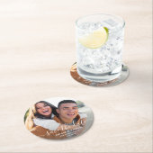 Het huwelijk bewaart de Calligrafie van het Manusc Ronde Kartonnen Onderzetter (Insitu)