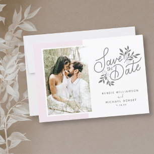 Het huwelijk bewaart de Datum 2 Botanische stoffen Save The Date