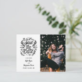 Het huwelijk bewaart de Datum Botanische Fotokalli Briefkaart (Staand voorkant)