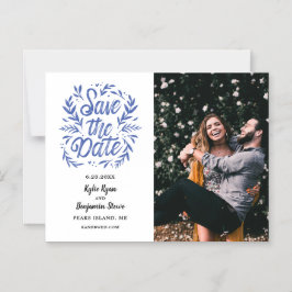 Het huwelijk bewaart de Datum Botanische Fotokalli Magnetische Uitnodiging