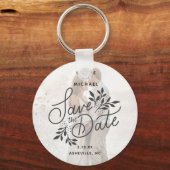 Het huwelijk bewaart de Datum Botanische Fotokalli Sleutelhanger (Voorkant)