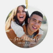 Het huwelijk bewaart de Datum  Calligrafie van de  Keramisch Ornament (Voorkant)