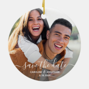 Het huwelijk bewaart de Datum  Calligrafie van de  Keramisch Ornament