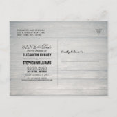 Het huwelijk bewaart de Datum Champagne Glasses Wo Aankondigingskaart (Achterkant)