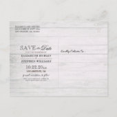 Het huwelijk bewaart de Datum Champagne Glasses Wo Aankondigingskaart (Achterkant)