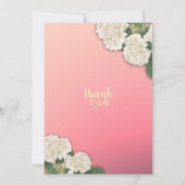 Het huwelijk bewaart de Datum Chic Hydrangea Koord Save The Date (Achterkant)