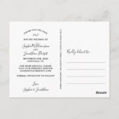 Het huwelijk bewaart de Datum  Doopvont van het Ma Briefkaart (Achterkant)