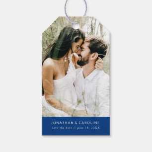 Het huwelijk bewaart de Datum Eenvoudige Minimale Cadeaulabel