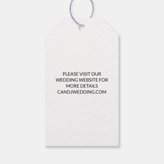 Het huwelijk bewaart de Datum Eenvoudige Minimale Cadeaulabel (Achterkant)