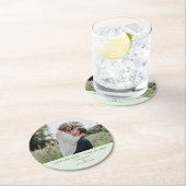 Het huwelijk bewaart de Datum Eenvoudige Minimale  Ronde Kartonnen Onderzetter (Insitu)