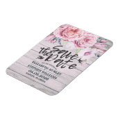 Het huwelijk bewaart de datum Elegant Floral Rusti Magneet (Linkerzijde)