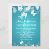 Het huwelijk bewaart de Datum Elusive Butterflies Save The Date (Achterkant)