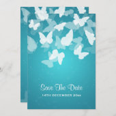 Het huwelijk bewaart de Datum Elusive Butterflies Save The Date (Voorkant / Achterkant)