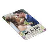 Het huwelijk bewaart de Datum Foto Magnet Succulen Magneet (Rechterzijde)