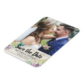 Het huwelijk bewaart de Datum Foto Magnet Succulen Magneet (Linkerzijde)