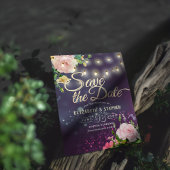 Het huwelijk bewaart de Datum het Koord Paars van  Save The Date