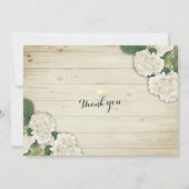 Het huwelijk bewaart de Datum Hydrangea het Hout v Save The Date (Achterkant)