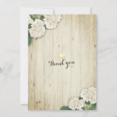 Het huwelijk bewaart de Datum Hydrangea het Hout v Save The Date (Achterkant)