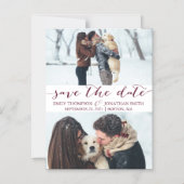 Het huwelijk bewaart de Datum Magnet Two Afbeeldin Magnetische Uitnodiging (Voorkant)