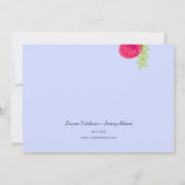 Het huwelijk bewaart de Datum Modern Blue Ribbon F Save The Date (Achterkant)