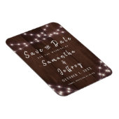 Het huwelijk bewaart de Datum Rustic het Hout van Magneet (Rechterzijde)