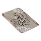 Het huwelijk bewaart de Datum Rustic Hoefijzer Bur Magneet (Rechterzijde)