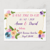 Het huwelijk bewaart de Datum, sparen de DatumKaar Aankondigingskaart (Voorkant)