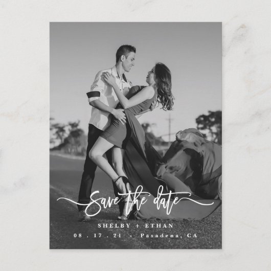 Het huwelijk bewaart de Datum Uitnodiging, sparen  Briefkaart (Voorkant)