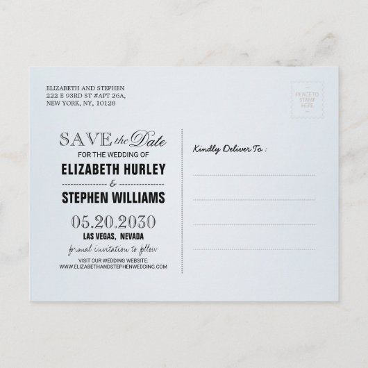 Het huwelijk bewaart de Datum Waterverf Succulente Aankondigingskaart (Achterkant)