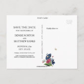 Het huwelijk bewaart de datumkaarten aankondigingskaart (Achterkant)