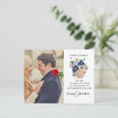 Het huwelijk bewaart de datumkaarten aankondigingskaart (Staand voorkant)