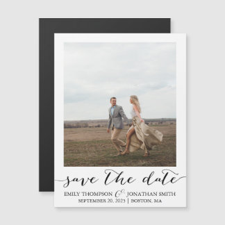 Het huwelijk bewaart de Datummagneten met één Afbe Magnetische Uitnodiging