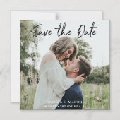 Het huwelijk bewaart de Datummagneten - sparen de  Magnetische Uitnodiging (Voorkant)