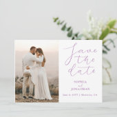 Het huwelijk bewaart de Foto's van de Datum Chic E Kaart (Staand voorkant)