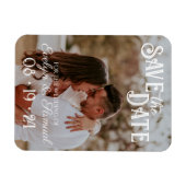 Het huwelijk bewaart de Kaarten van de Datum met d Magneet (Horizontaal)