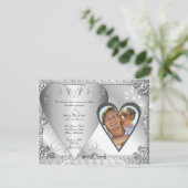 Het huwelijk bewaart de Uitnodiging van de Datum (Staand voorkant)