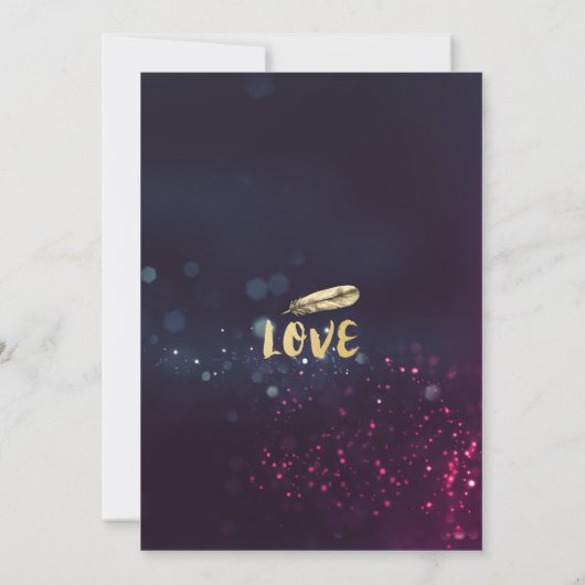 Het huwelijk bewaart de Waterverf van de Datum Flo Save The Date (Achterkant)