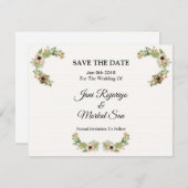 Het huwelijk bewaart het Briefkaart van de Datum (Voorkant / Achterkant)