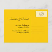 Het huwelijk bewaart het Briefkaart van de Datum (Achterkant)