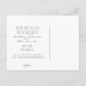 Het huwelijk bewaart het Briefkaart van de Datum (Achterkant)