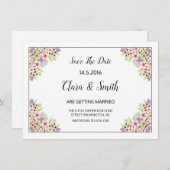 Het huwelijk bewaart het Briefkaart van de Datum (Voorkant / Achterkant)