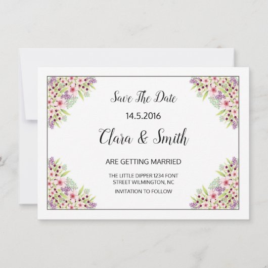 Het huwelijk bewaart het Briefkaart van de Datum (Voorkant)