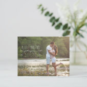 Het huwelijk bewaart het Briefkaart van de Datum (Staand voorkant)