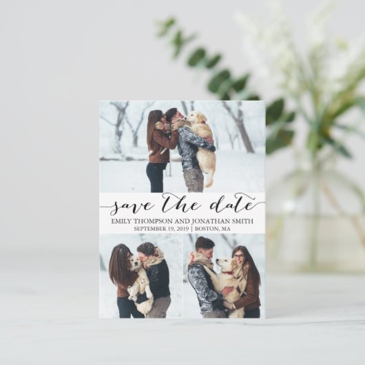 Het huwelijk bewaart het Briefkaart van de Datum m (Staand voorkant)