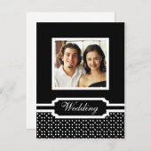 Het huwelijk bewaart het Malplaatje van de Datum F Aankondigingskaart (Voorkant / Achterkant)