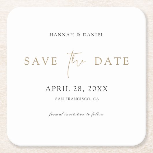 Het huwelijk bewaart het Onderzetter van de Datum (Voorkant)