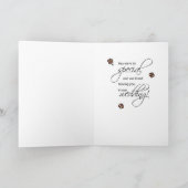 Het Huwelijk Bloemenmeisje, het Donkerbruine Bedankkaart (Binnen)