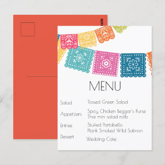 Het huwelijk - Boda - Weddenschap Papel Picado RSV Briefkaart