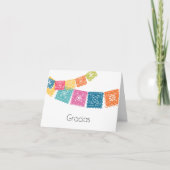 Het huwelijk - Boda - Wedding Papel Picado Bedankkaart (Voorkant)